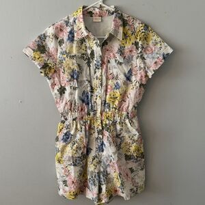 MARLO Kids Fleur Romper Multicolor Girls Size 13/ 14 Easter Preppy Colorful